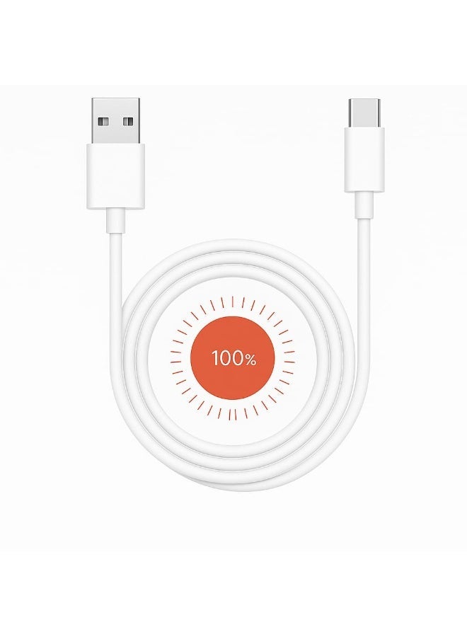 وصلة كابل شحن  100 واط سوبر فوك GaN سريع الشحن USB-C بطول 1 متر متوافق مع اجهزة ريلمى